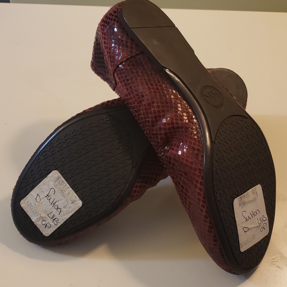 Michael Kors Cinnabar Red Fulton Python Leather Fl - image 3